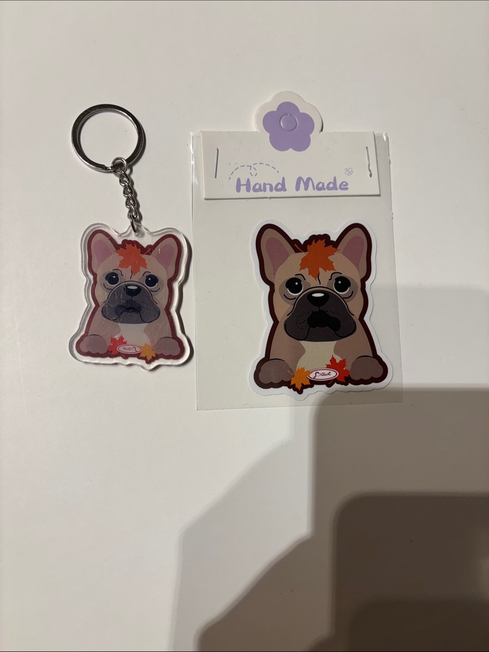 French Bulldog Keychain and Sticker